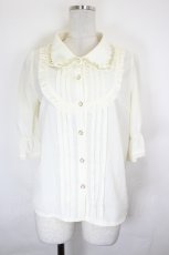 画像1: axes femme POETIQUE / 薔薇モチーフ付ブラウス  アイボリー I-26-07-11-008-AX-BL-TE-ZI (1)