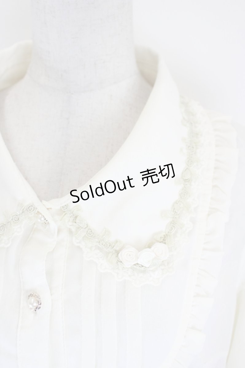 画像3: axes femme POETIQUE / 薔薇モチーフ付ブラウス  アイボリー I-26-07-11-008-AX-BL-TE-ZI (3)
