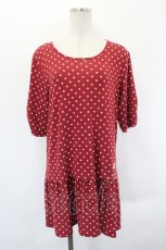 画像1: PINK HOUSE / 水玉カットソーワンピース  レッド I-26-07-11-081-LO-OP-SA-ZI (1)
