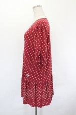 画像2: PINK HOUSE / 水玉カットソーワンピース  レッド I-26-07-11-081-LO-OP-SA-ZI (2)