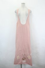 画像1: WONDERFUL WORLD / ギンガムチェックうさぎ刺繍ジャンパースカート  ピンク I-26-07-11-084-LO-OP-SA-ZI (1)