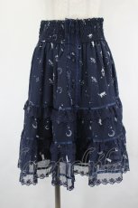 画像1: axes femme / ムーンキャットティアードスカート  ネイビー I-26-07-11-091-AX-SK-TE-ZI (1)