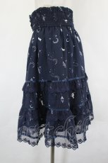 画像2: axes femme / ムーンキャットティアードスカート  ネイビー I-26-07-11-091-AX-SK-TE-ZI (2)