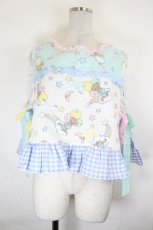 画像1: Nile Perch / バルーンくまさんベスト  サックスＸ青Ｘ白 I-26-07-11-013-LO-TO-SA-ZI (1)