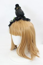 画像2: GOTHIC HOLIC / 帽子ふくろうのミニハット  ブラック I-26-07-11-119-PU-AC-SA-ZI (2)