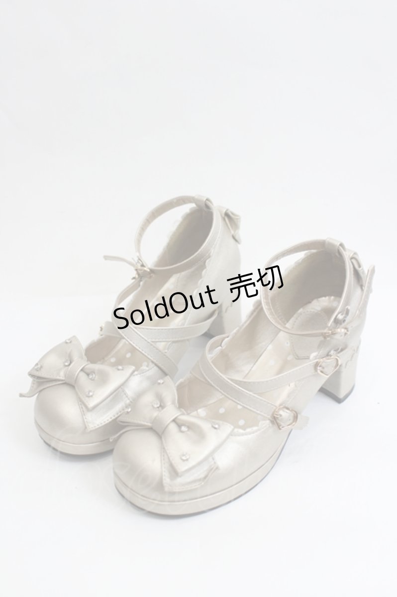 画像1: Angelic Pretty / 宝石リボンシューズ M ゴールド I-26-07-11-130-AP-SH-SA-ZI (1)