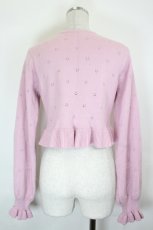 画像2: Chalmiere / いちご刺繍ニットボレロ  ピンク I-26-07-11-016-AX-TO-TE-ZI (2)