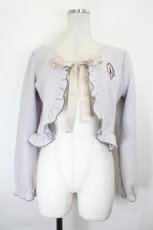 画像1: axes femme POETIQUE / ラビットカメオ刺繍起毛ボレロ  ラベンダー I-26-07-11-018-AX-TO-TE-ZI (1)