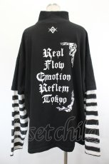 画像3: REFLEM / ハーフZIPレイヤードボーダーPO  黒Ｘ白 I-26-07-12-030-PU-TO-SA-ZI (3)