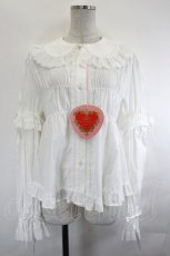 画像1: BABY,THE STARS SHINE BRIGHT / 袖取り外しベビードールブラウス  白 I-26-07-12-040-BA-BL-SA-ZI (1)