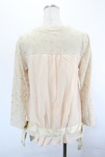 画像2: axes femme / シフォン重ねスター総柄ニットトップス  アイボリーＸピンク I-26-07-12-004-AX-TO-SA-ZI (2)