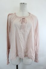 画像1: PINK HOUSE / リボンローン長袖ブラウス  ピンク I-26-07-12-044-LO-BL-TE-ZI (1)