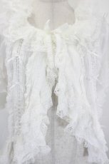 画像4: PINK HOUSE / レース使いボレロ風ブラウス  白 I-26-07-12-048-LO-BL-TE-ZI (4)