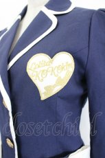 画像5: kokokim / ハートワッペン刺繍ジャケット M 紺Ｘ白 I-26-07-12-049-LO-JA-SA-ZI (5)