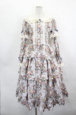 画像1: Innocent World / 華麗な薔薇のロココドレス M 薔薇グレイッシュバイオレット I-26-07-12-054-IW-OP-SA-ZI (1)