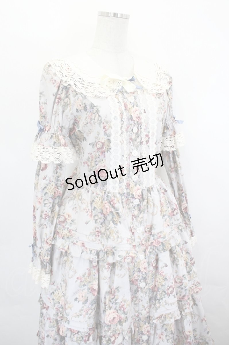 画像4: Innocent World / 華麗な薔薇のロココドレス M 薔薇グレイッシュバイオレット I-26-07-12-054-IW-OP-SA-ZI (4)