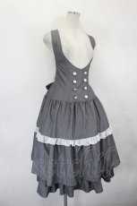 画像4: axes femme POETIQUE / ストライプジャンスカ M グレーＸ白 I-26-07-12-062-AX-OP-SA-ZI (4)