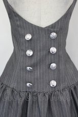 画像5: axes femme POETIQUE / ストライプジャンスカ M グレーＸ白 I-26-07-12-062-AX-OP-SA-ZI (5)
