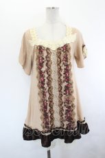 画像1: axes femme / ドットパネル柄チュニック M ベージュ I-26-07-12-007-AX-TO-SA-ZI (1)