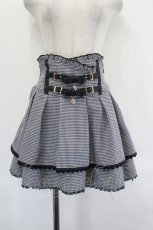 画像1: LIZ LISA / 2連リボンベルトスカパン  黒Ｘ白 I-26-07-12-095-LO-PA-SA-ZI (1)