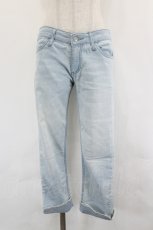 画像1: axes femme / 蝶刺繍クロップドパギンス M ライトブルー I-26-07-12-103-AX-PA-SA-ZI (1)
