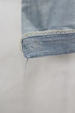 画像3: axes femme / 蝶刺繍クロップドパギンス M ライトブルー I-26-07-12-103-AX-PA-SA-ZI (3)