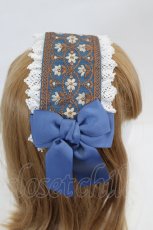 画像3: Nameless medley / インド刺繍リボンヘッドドレス  青Ｘ白 I-26-07-12-114-LO-AC-SA-ZI (3)