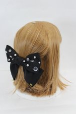 画像3: Angelic Pretty / Twinkleビジューリボンバレッタ  黒Ｘ白Ｘシルバー I-26-07-12-118-AP-AC-SA-ZI (3)