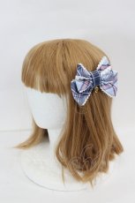 画像1: Angelic Pretty / タータンチェックリボンクリップSet  サックスチェック I-26-07-12-119-AP-AC-SA-ZI (1)