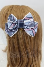 画像3: Angelic Pretty / タータンチェックリボンクリップSet  サックスチェック I-26-07-12-119-AP-AC-SA-ZI (3)