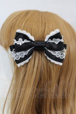 画像3: BABY,THE STARS SHINE BRIGHT / トランプレースリボンクリップセット  黒Ｘ白 I-26-07-12-120-BA-AC-SA-ZI (3)