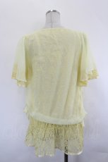 画像3: axes femme / レース×シフォントップス M イエロー I-26-07-12-017-AX-TO-SA-ZI (3)