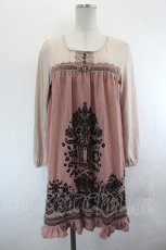 画像1: axes femme / バイカラーニットチュニック M ピンク I-26-07-12-023-AX-TO-SA-ZI (1)