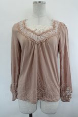 画像1: axes femme / シフォンVネックカットソー  ピンク I-26-07-12-026-AX-TO-SA-ZI (1)