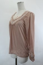 画像2: axes femme / シフォンVネックカットソー  ピンク I-26-07-12-026-AX-TO-SA-ZI (2)