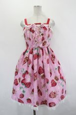 画像1: Angelic Pretty / Royal Crown Berryジャンパースカート  ピンク I-26-07-15-030-AP-OP-SA-ZI (1)