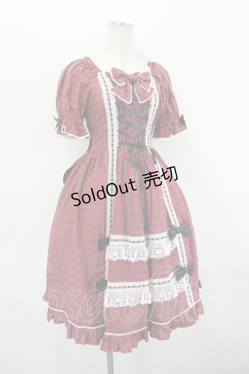 画像4: metamorphose / Dress up はしごレースリボンワンピース 1 レッド I-26-07-15-032-ME-OP-SA-ZI (4)