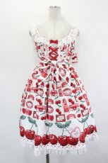画像1: Angelic Pretty / Cherry Jam Labelジャンパースカート  ホワイト I-26-07-15-035-AP-OP-SA-ZI (1)