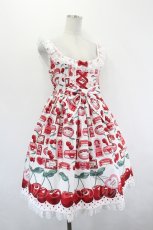 画像4: Angelic Pretty / Cherry Jam Labelジャンパースカート  ホワイト I-26-07-15-035-AP-OP-SA-ZI (4)