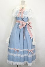 画像1: Hoshibako Works / 東方Project ×HoshibakoWorks アリス・マーガトロイド ケープ付きワンピース  サックスＸピンクＸ白 I-26-07-15-046-LO-OP-SA-ZI (1)