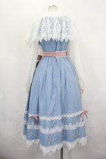 画像2: Hoshibako Works / 東方Project ×HoshibakoWorks アリス・マーガトロイド ケープ付きワンピース  サックスＸピンクＸ白 I-26-07-15-046-LO-OP-SA-ZI (2)