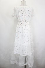 画像2: mellfy memory / Fairy tale rose tulle veillワンピース  白ｘ赤 I-26-07-15-049-LO-OP-SA-ZI (2)