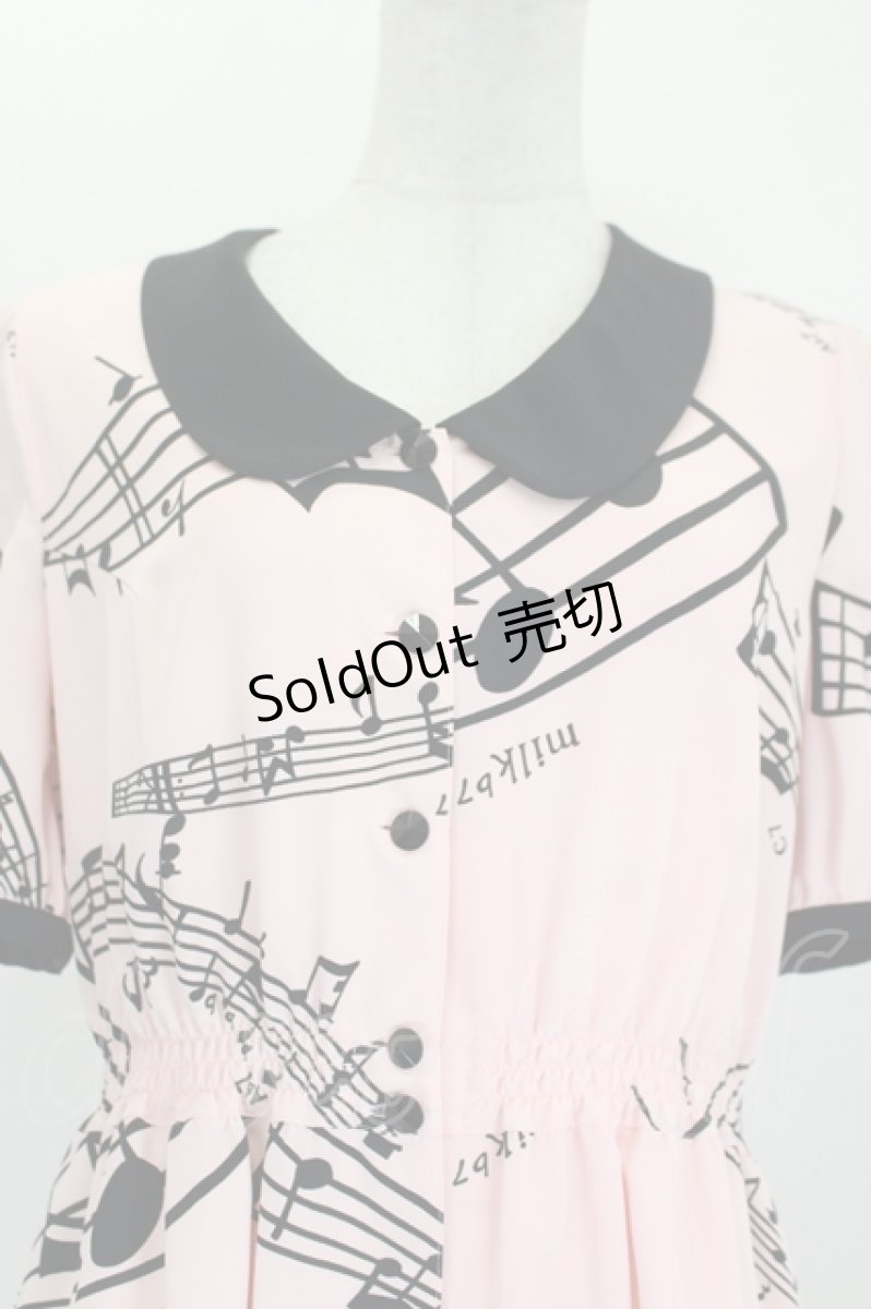 画像3: MILK / Swing Noteワンピース  ピンク I-26-07-15-054-ML-OP-SA-ZI (3)