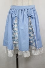 画像1: Heart E / ダブルリボンスカート  サックス I-26-07-15-078-LO-SK-SA-ZI (1)