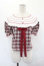 画像1: MILK / ブリジットブラウス  赤チェック I-26-07-15-008-ML-BL-SA-ZI (1)