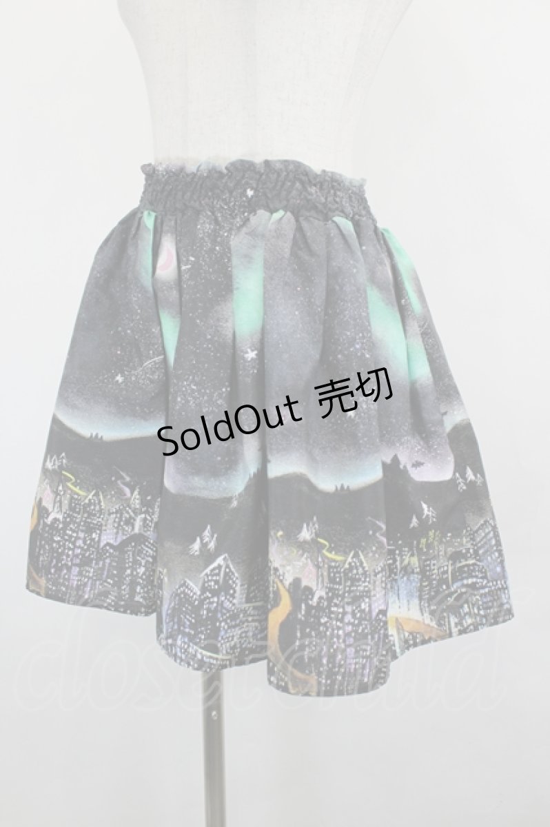 画像2: MILK / Aurora city Fullfyスカート  黒 I-26-07-15-079-ML-SK-SA-ZI (2)
