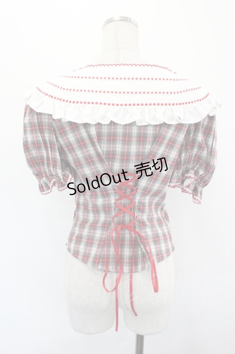 画像2: MILK / ブリジットブラウス  赤チェック I-26-07-15-008-ML-BL-SA-ZI (2)