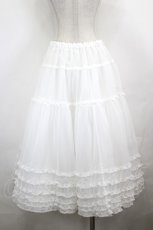 画像3: PINK HOUSE / ドットチュールフリル使いスカート  白 I-26-07-15-087-LO-SK-SA-ZI (3)