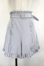画像1: Amavel / ハートバックル付きフリルショーパン  サックス I-26-07-15-091-CA-PA-SA-ZI (1)