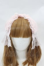 画像1: Angelic Pretty / DotチュールRibbonカチューシャ  ピンク I-26-07-15-103-AP-AC-SA-ZI (1)